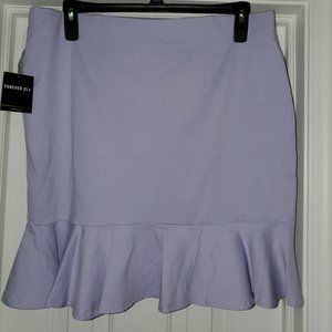 Forever 21 Plus Size Lavender Mini Skirt - 3X